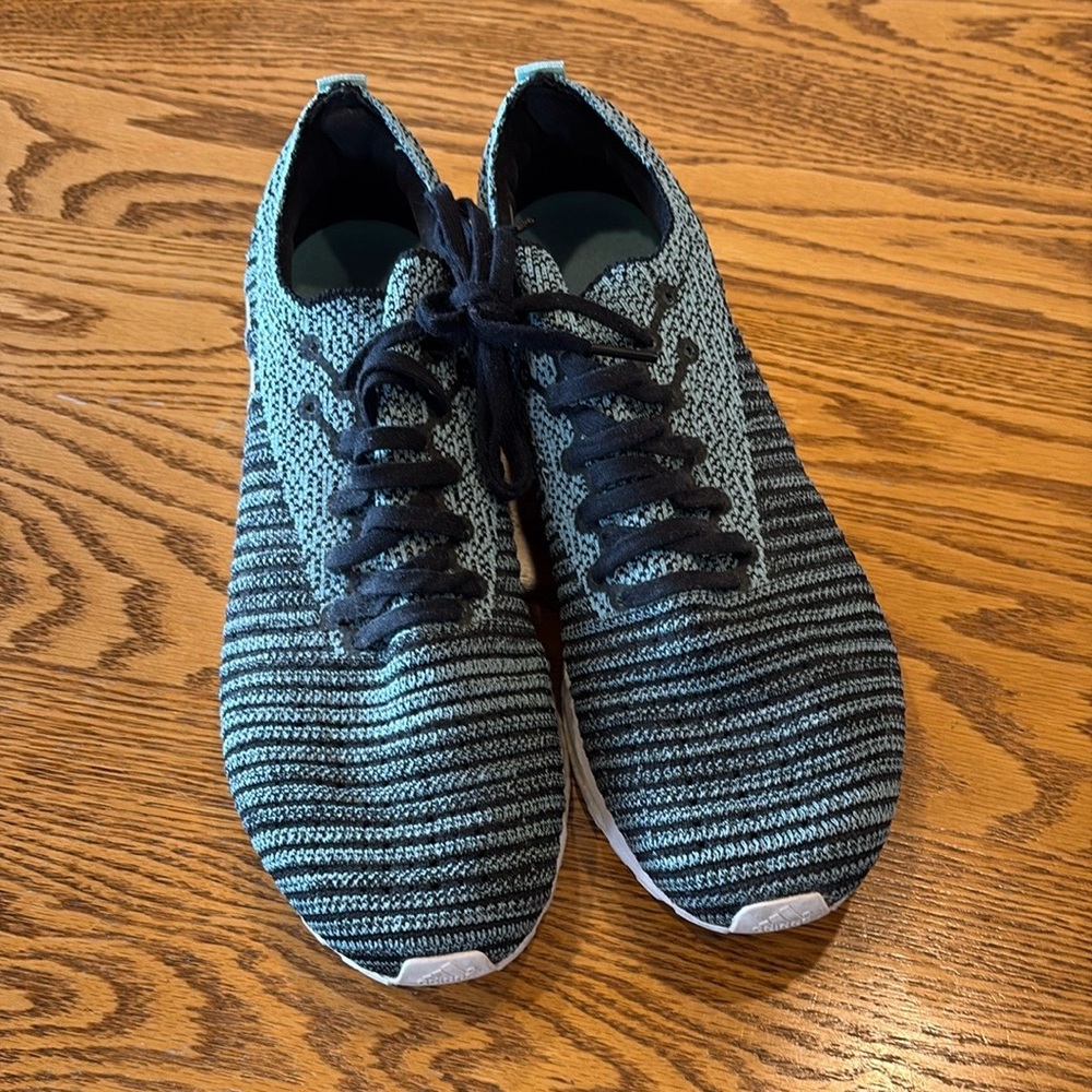 Adidas Boost Parlay Black and light Green Athletic Shoes